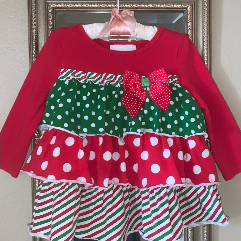 Bonnie Baby Christmas Holiday Tunic Top EUC 24M - Picture 9 of 9